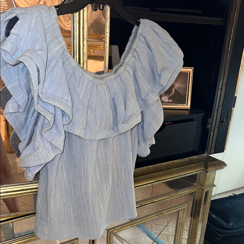 Misa los angeles Elegant Ruffled off the shoulder Women's Top